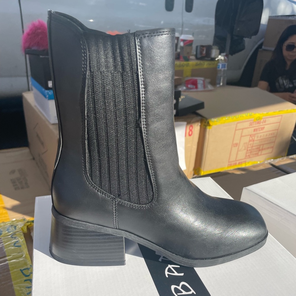 BAMBOO Black Ankle Boots